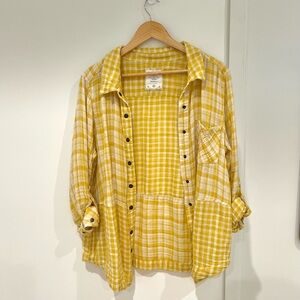 Flowy yellow flannel by Style & Co. 100% cotton
